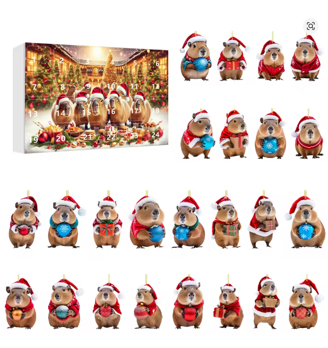Calendario de Adviento Capibara Navideña